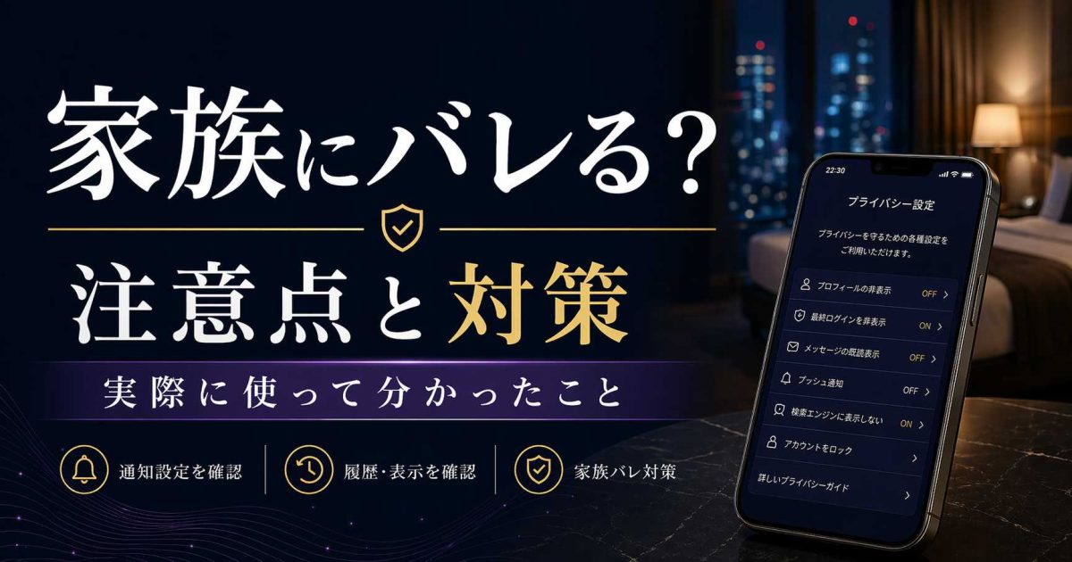 ユメオトを使うと家族にバレるのか、実際に使って分かった注意点と対策を解説する記事のアイキャッチ