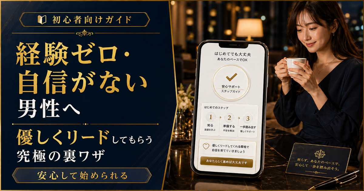 経験ゼロや自信がない男性向けに優しくリードしてもらう方法を解説する記事のアイキャッチ