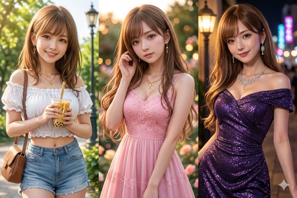 ユメオトで予算とタイプに合わせて女の子を選ぶイメージ図