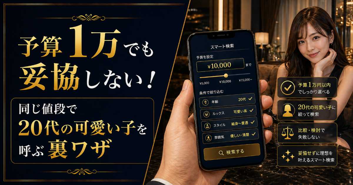 予算1万円でも妥協せず同じ値段で20代の可愛い子を呼ぶ裏ワザを解説する記事のアイキャッチ