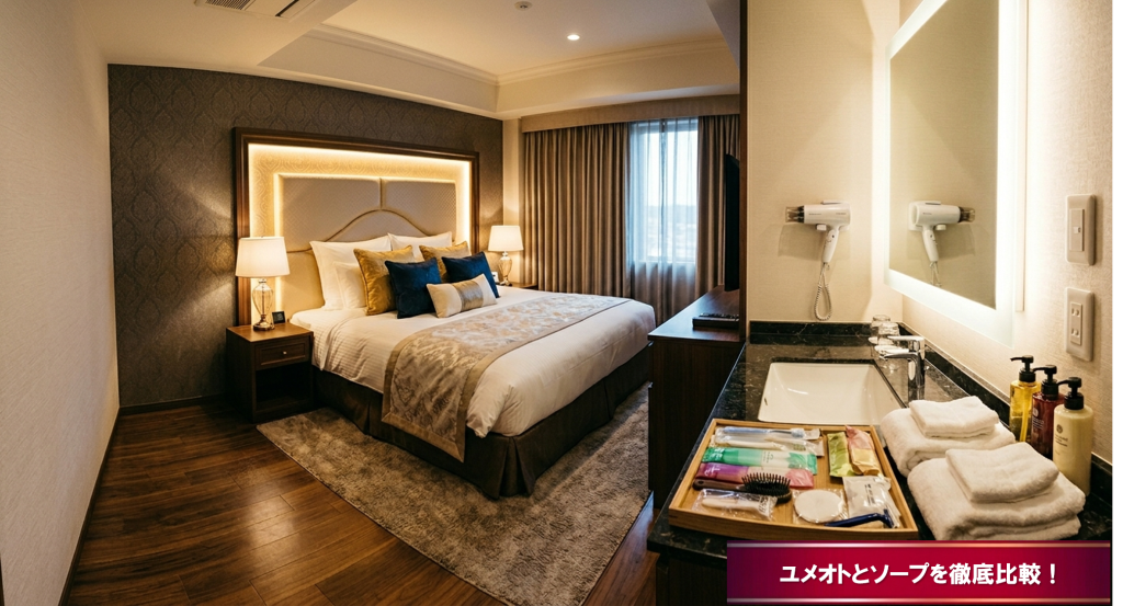ソープではなくユメオトを豪華なホテルで利用する際のイメージ図